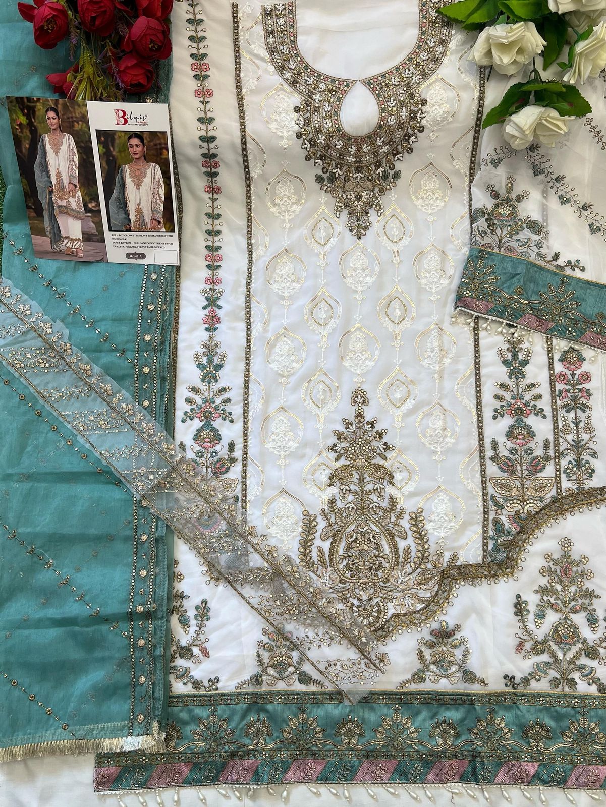 Bilqis B 142 Georgette Embroidery Pakistani Salwar Suit Wholesale In India
